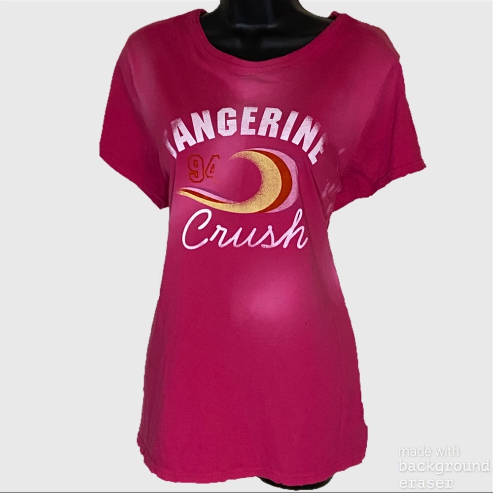Old Navy Bright Pink Distressed T-shirt